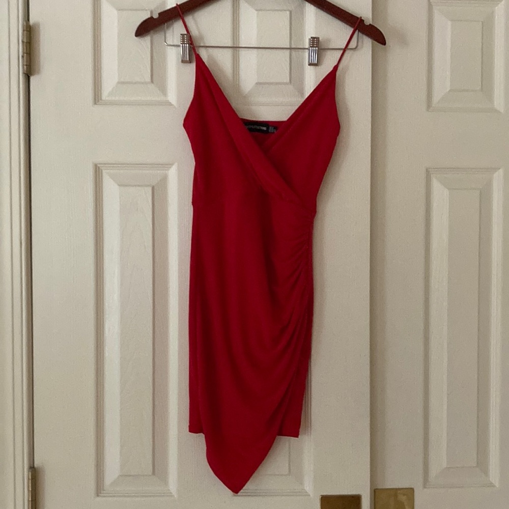 Pretty Little Thing Red Fitted Mini Dress
